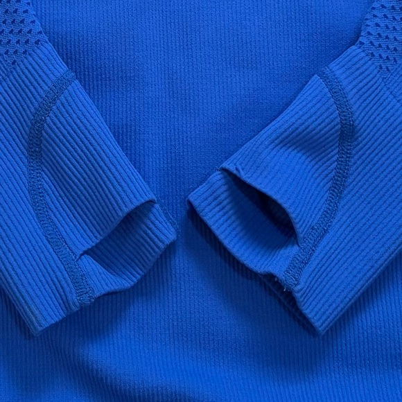 ZELLA Activewear Pull Over Quarter Zip Long Sleeve Top Blue Medium - Picture 5 of 8